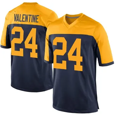 Men's Carrington Valentine Green Bay Packers Alternate Jersey - Game Navy